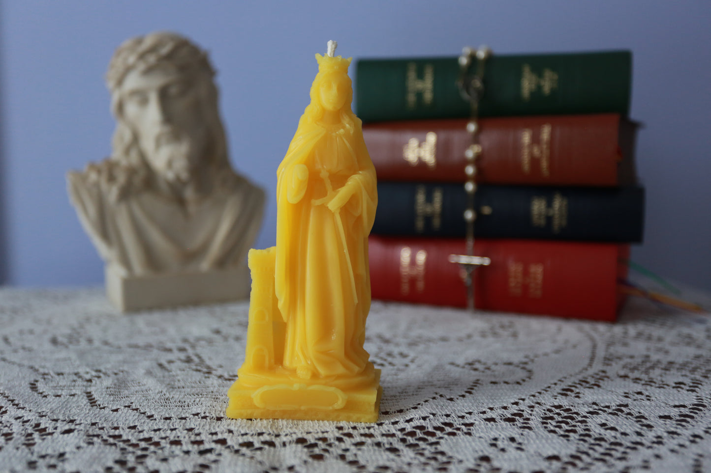 Saint Barbara Beeswax Prayer Candle