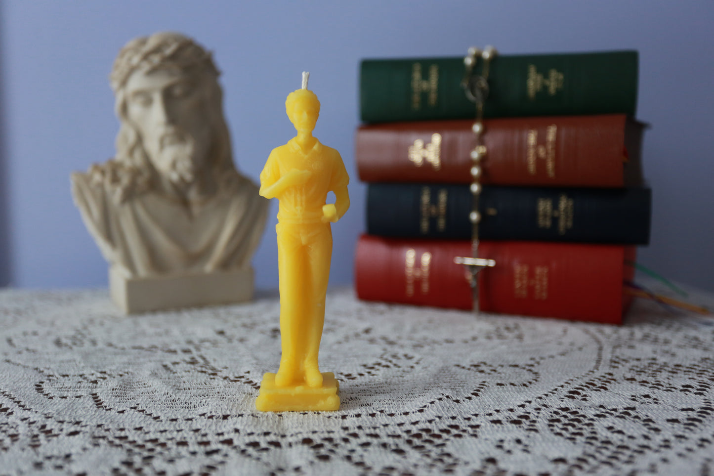 Saint Carlo Acutis Beeswax Prayer Candle