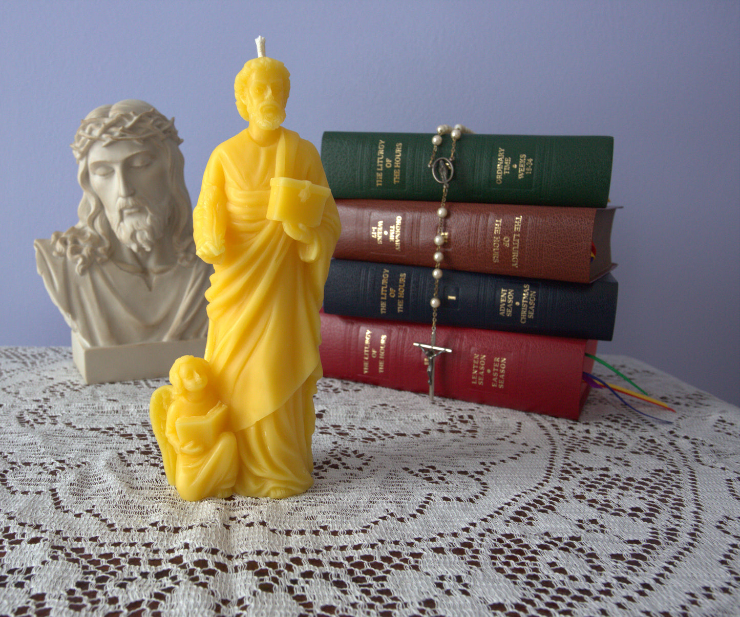 Saint Matthew Beeswax Prayer Candle