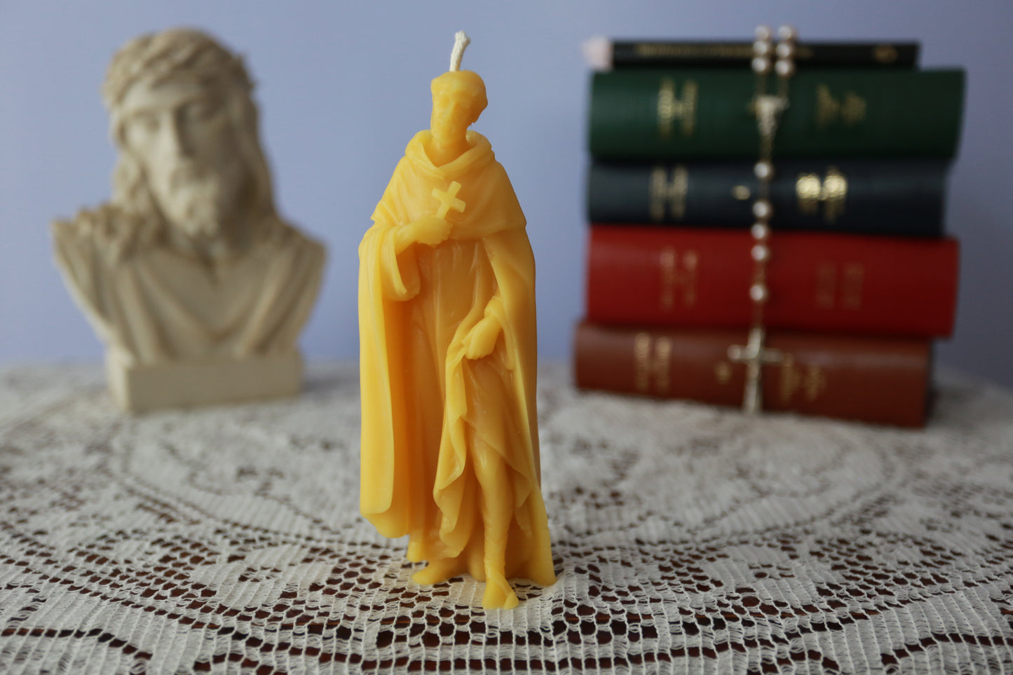 Saint Peregrine Beeswax Prayer Candle