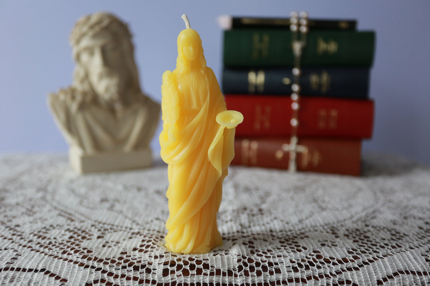 Saint Lucy Beeswax Prayer Candle