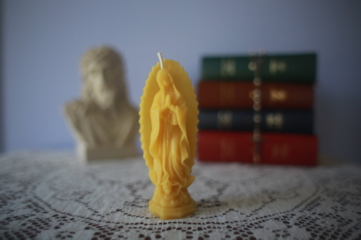 Our Lady of Guadalupe Beeswax Prayer Candle