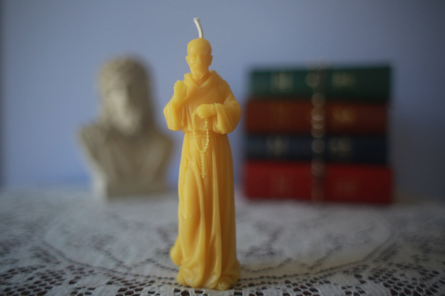 Saint Padre Pio Beeswax Prayer Candle