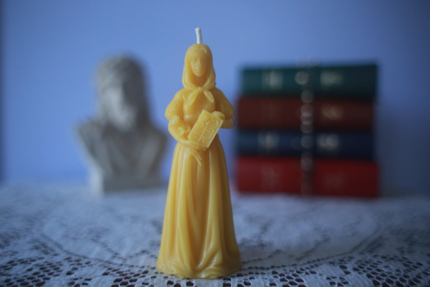 Saint Dymphna Beeswax Prayer Candle