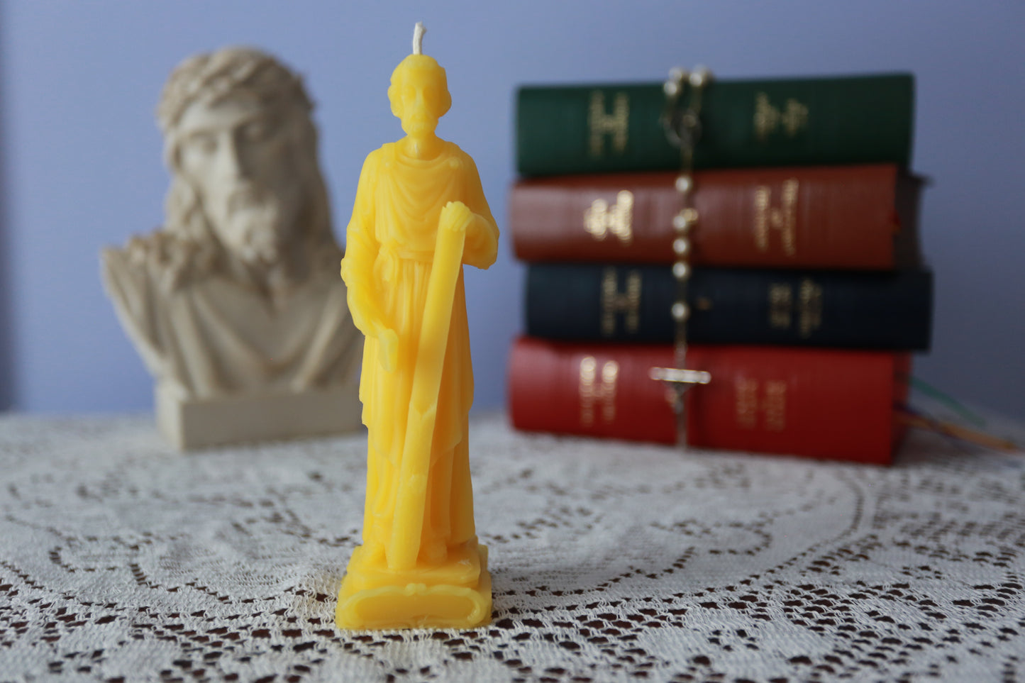 Saint Joseph the Worker Beeswax Prayer Candle