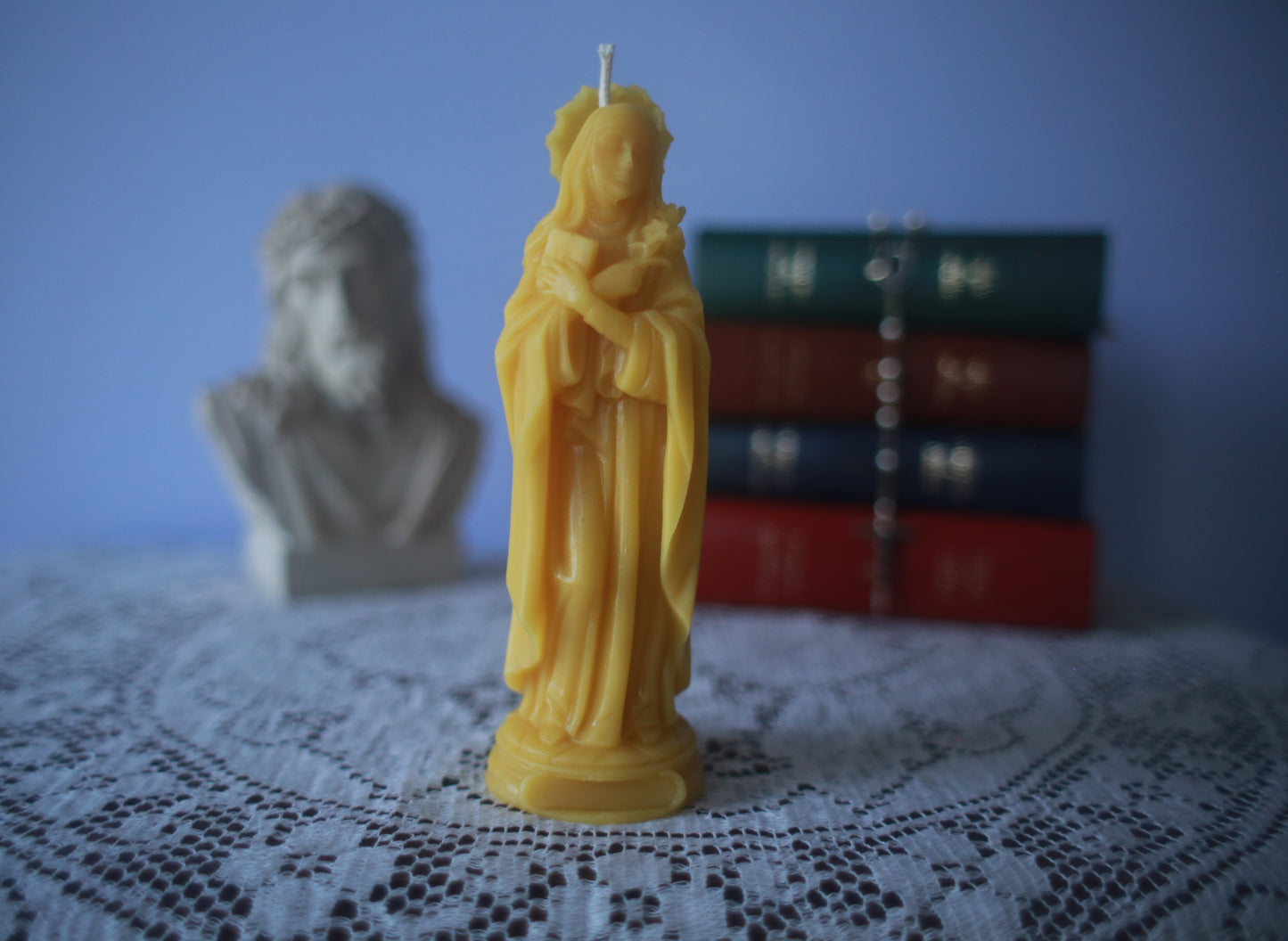 Saint Catherine of Siena Beeswax Prayer Candle