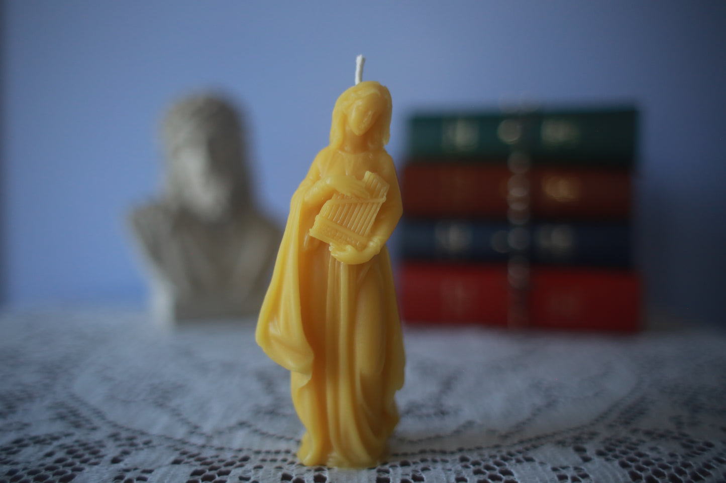 Saint Cecilia Beeswax Prayer Candle