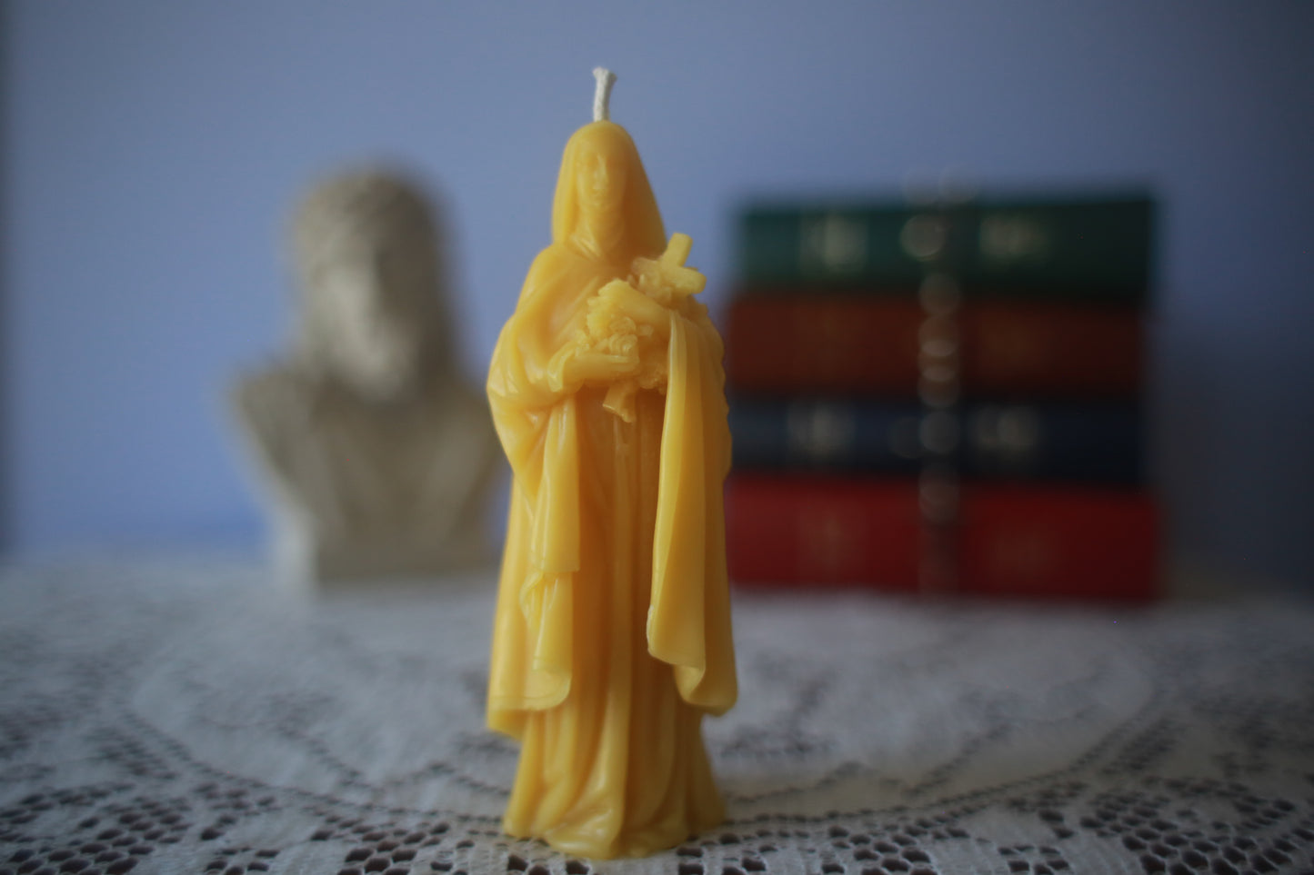 Saint Therese of Lisieux Beeswax Prayer Candle